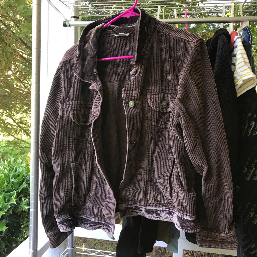 J.Jill Corduroy Velvet Brown Jacket- L